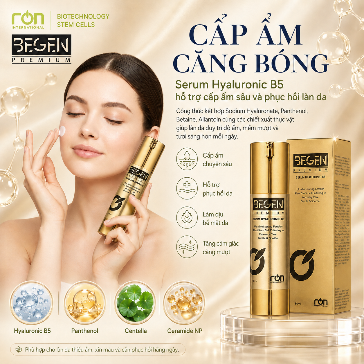 Tinh Chất Dưỡng Ẩm B5 Begen Premium